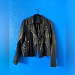 Madewell washed leather jacket XL